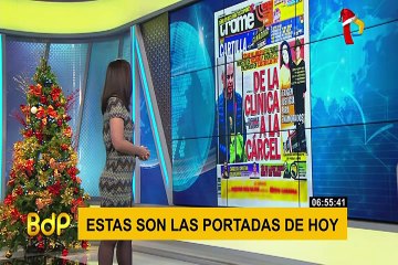 Pamela Acosta leyendo las portadas del dia - reel