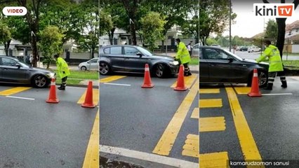 BMW enters no entry lane, allegedly attempts to run over Rela officer