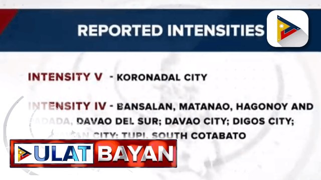Ilang bahagi ng Mindanao, niyanig ng 5.1 magnitude na lindol