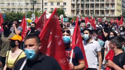 Απεργιακή συγκέντρωση στο Σύνταγμα