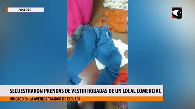 secuestraron prendas de vestir robadas de un local comercial