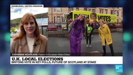 UK votes as independence debate heats up in Scotland