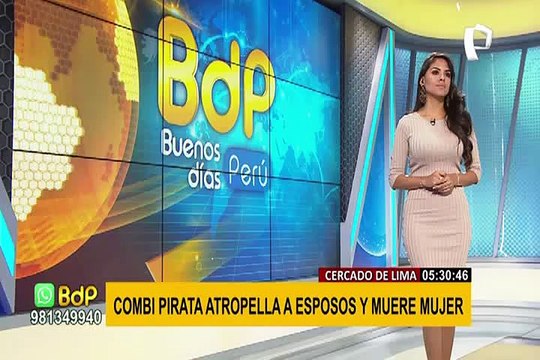 Cercado de Lima: Combi pirata atropella a pareja de esposos y mujer pierde la vida