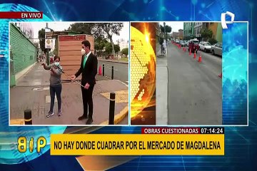 Obras cuestionadas: No hay donde estacionar vehículos en el mercado de Magdalena
