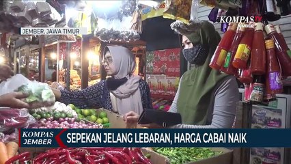 Sepekan Jelang Lebaran, Harga Cabai di Pasar Tradisional Jember Naik