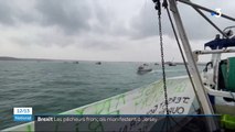 Jersey : des pêcheurs français manifestent sous l'œil de navires militaires