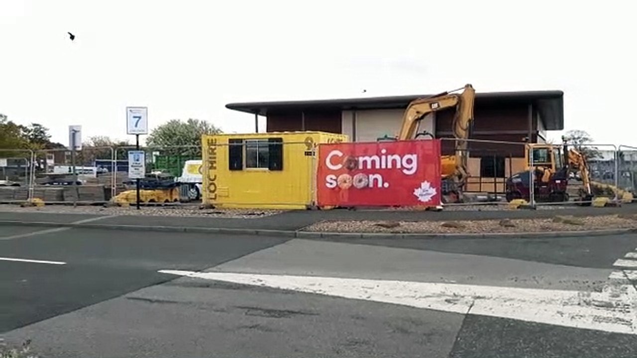 Diggers are drafted in as work gets underway to launch North East's first Tim Hortons in Washington