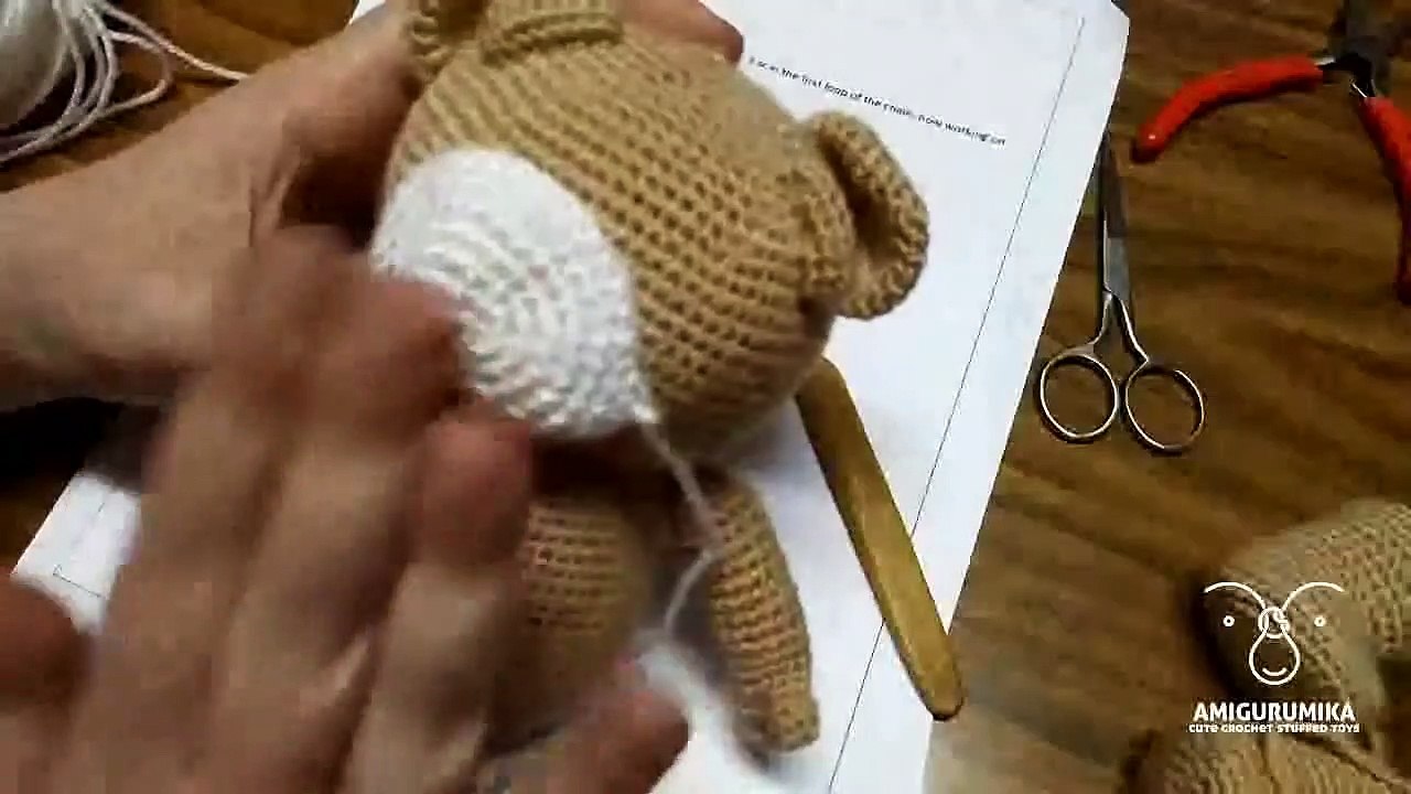 ورشة عمل دبدوب كروشية - الجزء 5 - Amigurumi Bear In Arabic