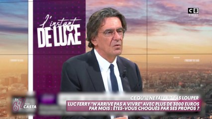 "Avec 3.000 euros par mois, je n’arrive pas à vivre" : la déclaration choc de Luc Ferry