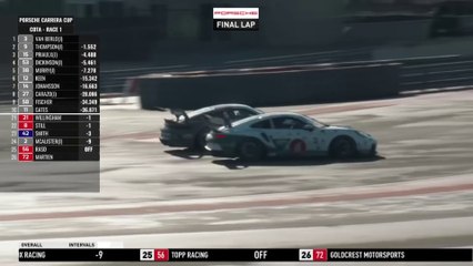 Porsche Carrera Cup America Austin 2021 Race 1 Last Lap Amazing Finish