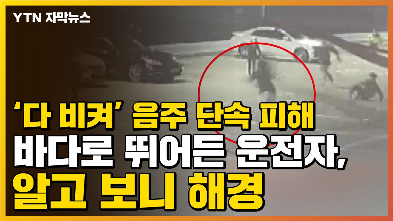 [자막뉴스] '다 비켜' 음주 단속 피해 바다로 뛰어든 운전자, 알고 보니 해경 / YTN
