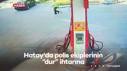 'Dur' ihtarına uymadı, polise çarptı