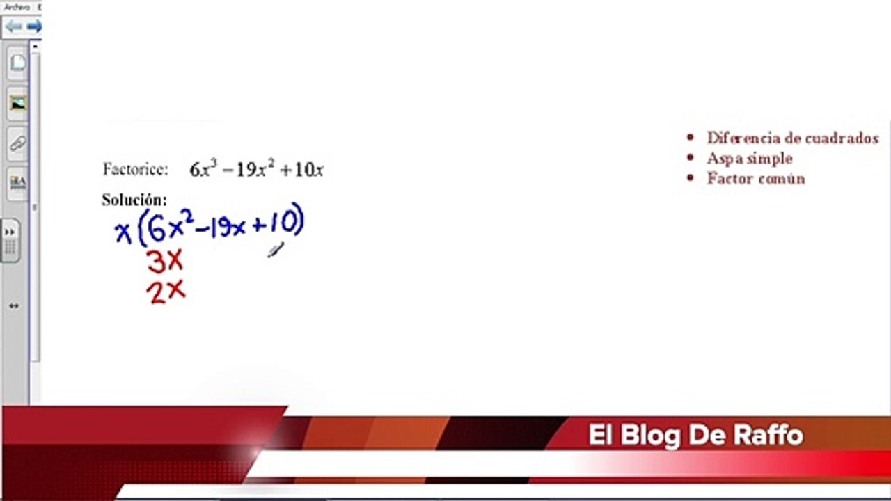 Factorizacion con metodo de factor comun