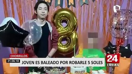 Chorrillos: delincuentes balean a joven para robarle cinco soles