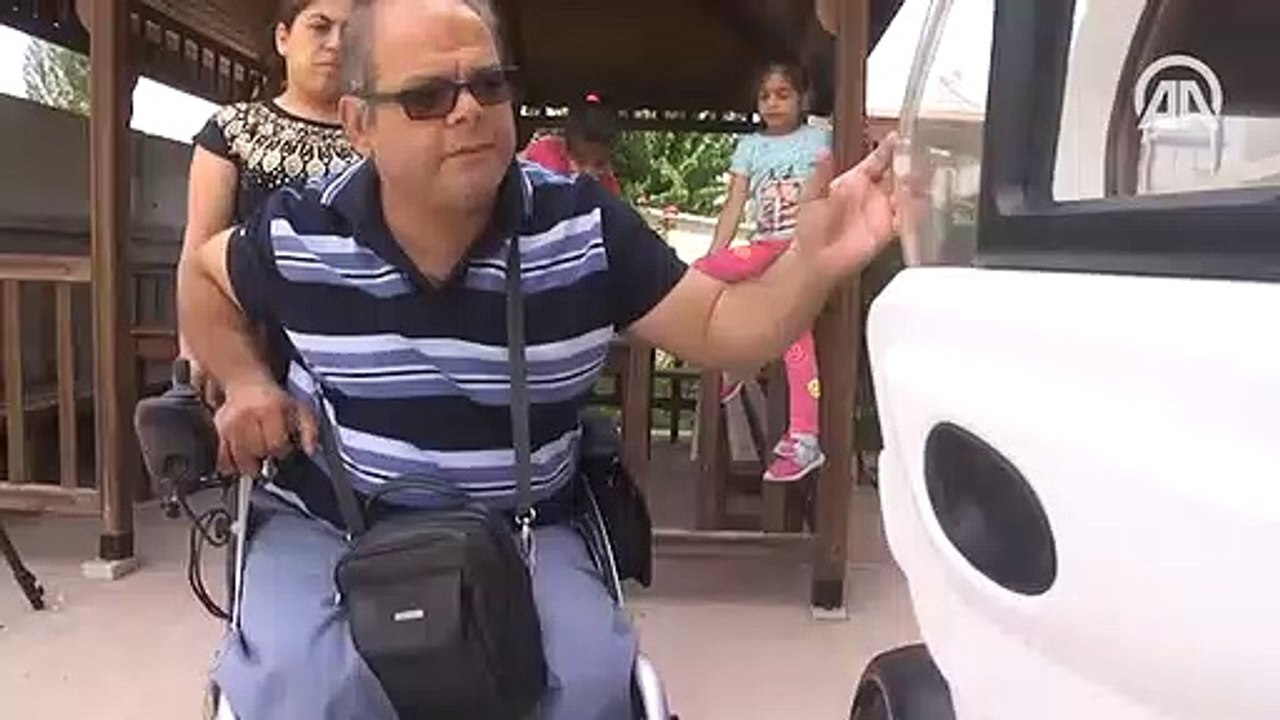 Engelli aracının şarj sorununa güneş paneli çözümü