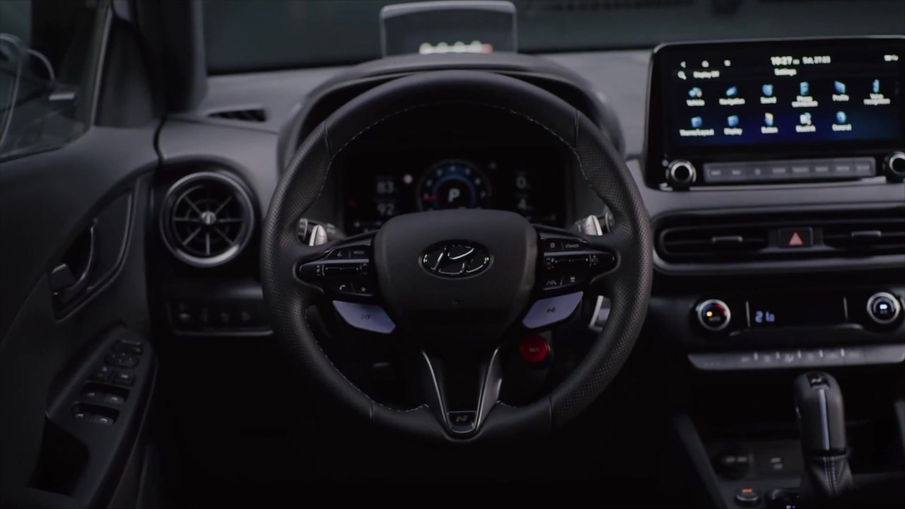 Der Hyundai KONA N - N Sportlenkrad mit frei konfigurierbaren Tasten