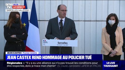 Jean Castex rend hommage au policier tué à Avignon: "La France entière est en deuil, une nouvelle fois"