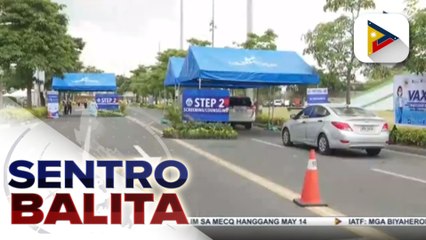 Makati City, may drive-thru vaccination site na; 100 bedridden patients at PWDs, unang binakunahan sa dry run ng drive-thru vaccination