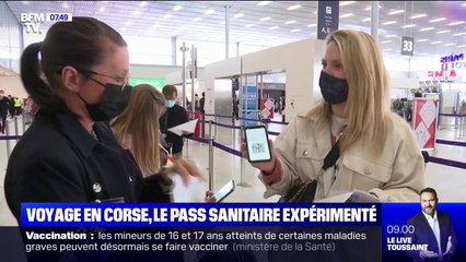Le pass sanitaire expérimenté pour les voyages vers la Corse