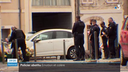 Les images bouleversantes des collègues du policier tué à Avignon qui se sont rendus sur place hier soir soutenus par les habitants du quartier