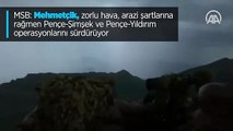 MSB: Mehmetçik, zorlu hava, arazi şartlarına rağmen Pençe-Şimşek ve Pençe-Yıldırım operasyonlarını sürdürüyor