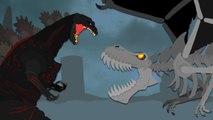 Shin Godzilla vs World Gobbler - DinoMania - Monster Battle - Godzilla Cartoons