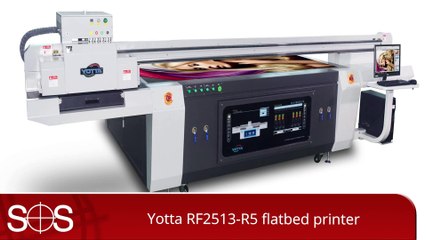 SOS installation of Yotta flatbed printer and Sinajet cutter at Chroma, Reading