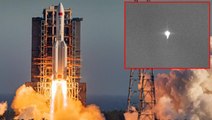 Kontrolden çıkan ve Dünya'ya düşeceği açıklanan dev roket ilk kez görüntülendi