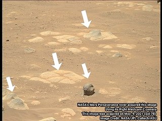 Mars Perseverance Ancient Skull and Cryptic Rock with Mysterious Signs on Mars
