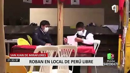 SJM: asaltaron local de campaña del candidato presidencial  Pedro Castillo