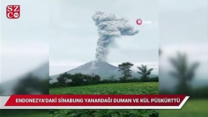 Endonezya'daki Sinabung Yanardağı duman ve kül püskürttü