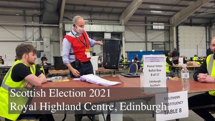 Scottish Election 2021 - Edinburgh Count, Royal Highland Centre