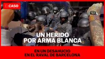 Un herido por arma blanca en un desahucio en el Raval de Barcelona