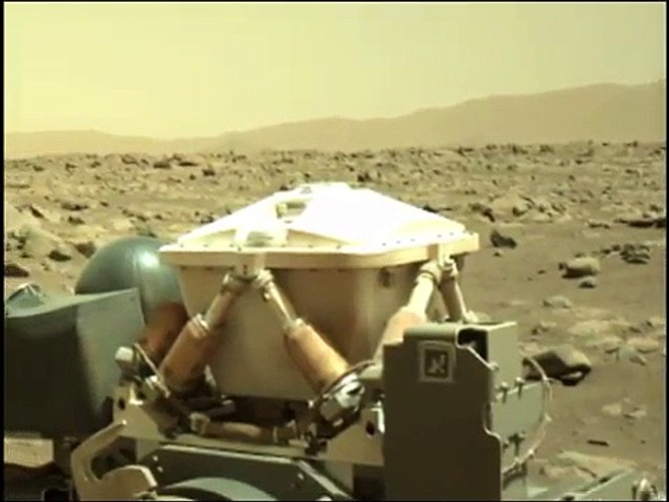Perseverance Rover Capture Mysterious Shape Flying Object in Mars Sky Near to Ro