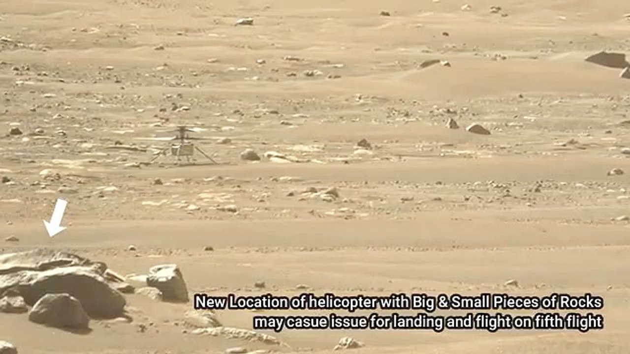 Perseverance Rover Capture Ingenuity Helicopter in Dangerous Location Surrounded