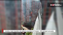 Londra, maxi incendio nel palazzo popolare di 19 piani: 100 pompieri sul posto