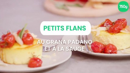Flans au Grana Padano et à la sauge