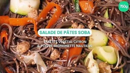 Salade de pâtes soba à l'émietté végétal citron & poivre mignonette