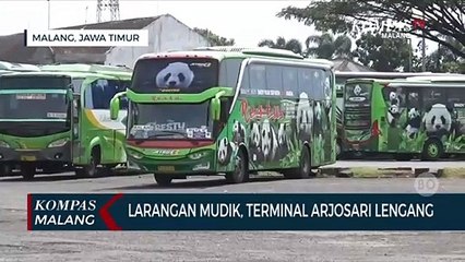 Larangan Mudik, Terminal Arjosari Lengang
