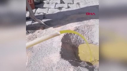 İÇME SUYU ŞEBEKESİNE ZİRAİ İLAÇ KARIŞTI; ÇEŞMELERDEN SU SARI RENKLİ AKTI