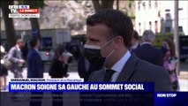 Emmanuel Macron au sommet social de Porto: 