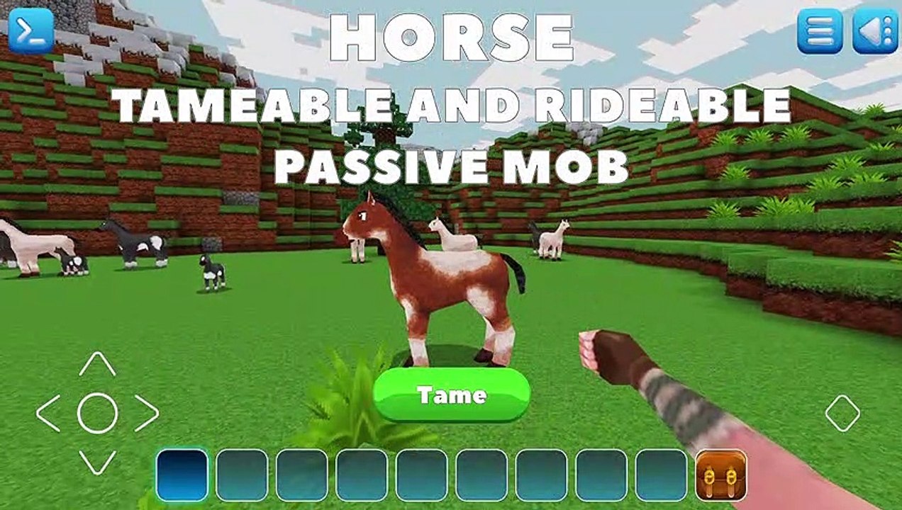 Horse Riding in Realmcraft Free Minecraft StyleGame #MinecraftTutorials: How to ride horses