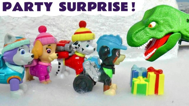 Paw Patrol Mighty Pups with Rex plus Everest and a Dinosaur Toy for Kids Surprise Party with Thomas and Friends in this Family Friendly Full Episode English Video for Kids from Toy Trains 4U