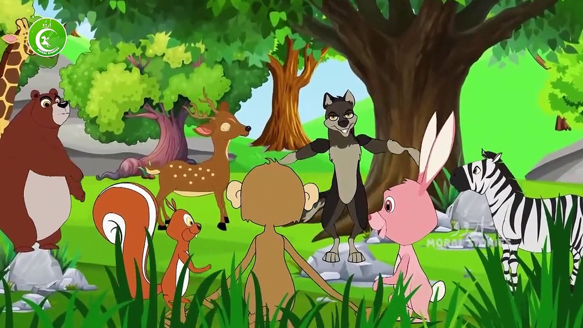 ⁣شیر اور خرگوش  - Animated Urdu Moral Stories for Kids - Kids Urdu fairy Tales