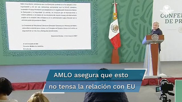 México envía nota diplomática al gobierno de EU por el financiamiento a MCCI