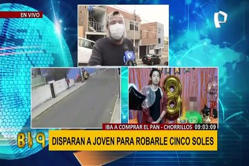 Joven baleado en Chorrillos por robarle 5 soles está en UCI