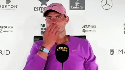 ATP - Madrid 2021 - Rafael Nadal : "I think Sascha played his game... so no surprise at all about his level"