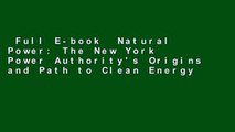 Full E-book  Natural Power: The New York Power Authority's Origins and Path to Clean Energy