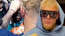 Jake Paul Steals Floyd Mayweather’s Cap, Gets Broken Tooth & A Black Eye, Brags About It On Social