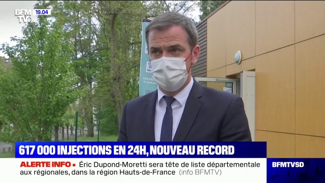 Olivier Véran: Entre hier 18h, et ce soir 18h, nous avons réalisé en France 617 000 vaccinations, c'est donc un nouveau record